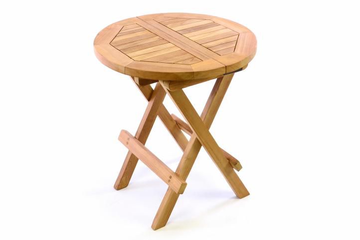 Divero 35143 Detský odkladací sklápací stolík z teakového dreva