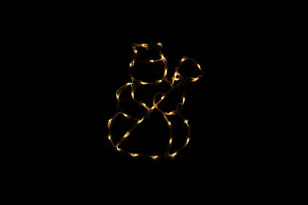 Vánoční LED dekorace - sněhulák - 30 cm