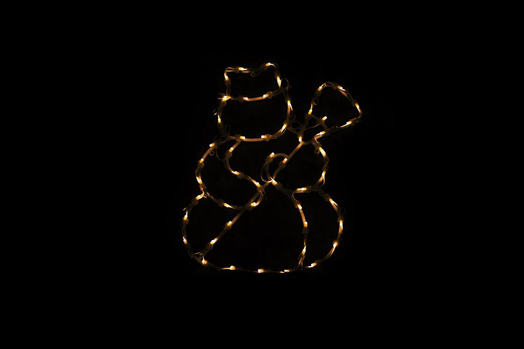 Vánoční LED dekorace do okna - SNĚHULÁK - 40 cm