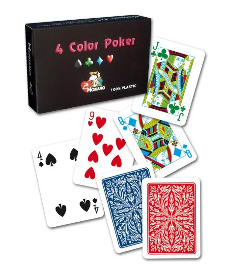 Modiano 2 rohy 100% plastové karty RAMINO 4 COLOR