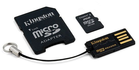 Paměťová karta Kingston Mobility Kit microSDHC Class 4 32GB + adaptér + čtečka