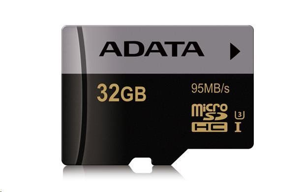 Paměťová karta Adata Micro SDHC Premier Pro 32GB UHS-I U3, (R:95MB)