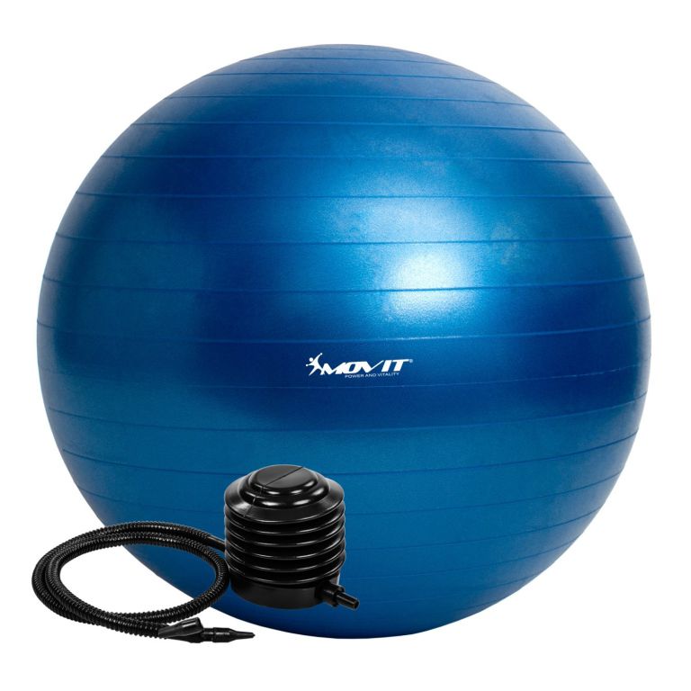 Gymnastický míč MOVIT s pumpou - 55 cm - modrý