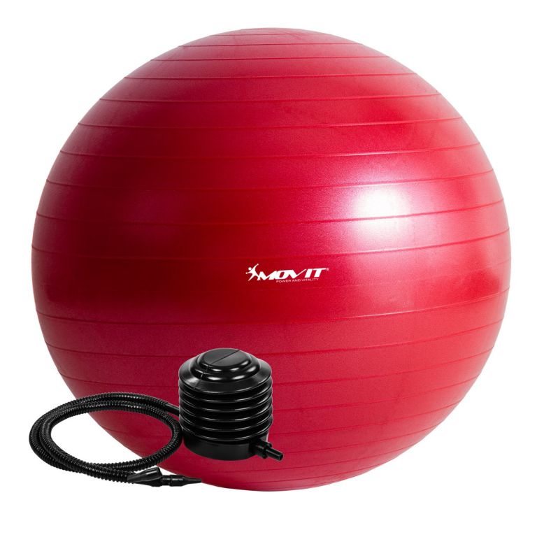 Gymnastický míč MOVIT s pumpou - 65 cm - červená