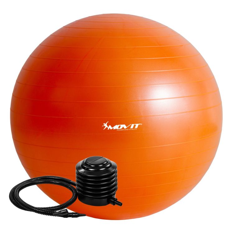 Gymnastický míč MOVIT s pumpou - 65 cm - oranžový