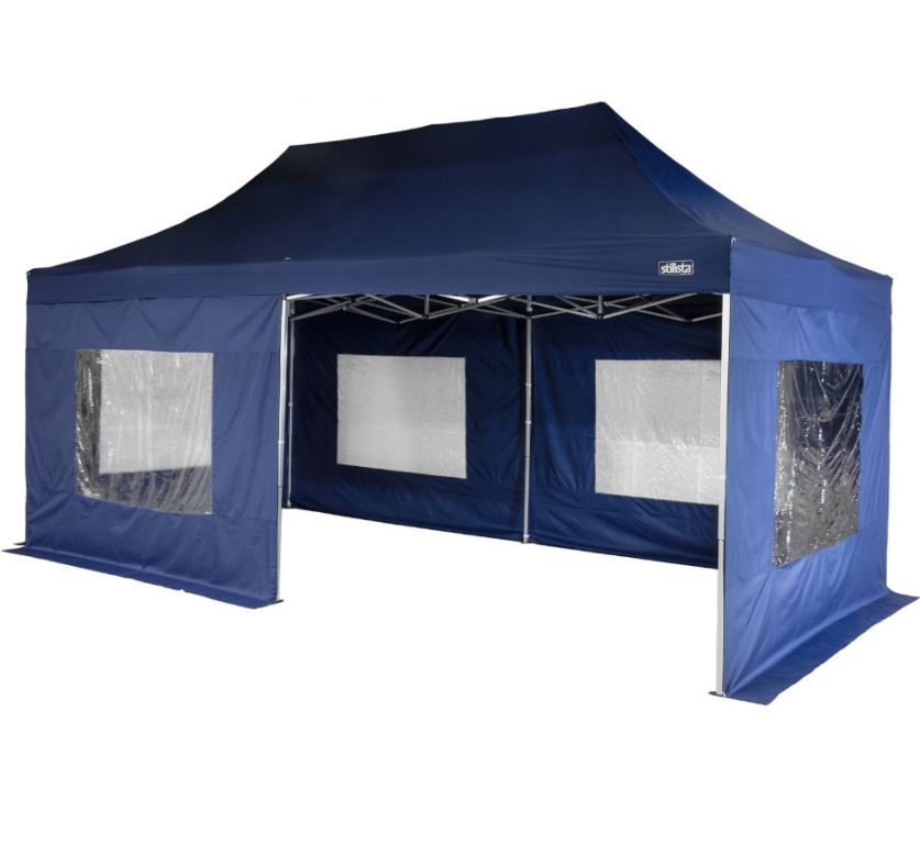 Zahradní párty stan 3 x 6 m STILISTA nůžkový - modrý