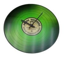 Nástěnné skleněné hodiny VINYL 35 cm - ZELENÉ