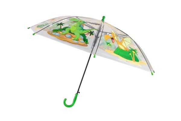 Vystřelovací deštník dinosaurus, plast/kov, 64 cm