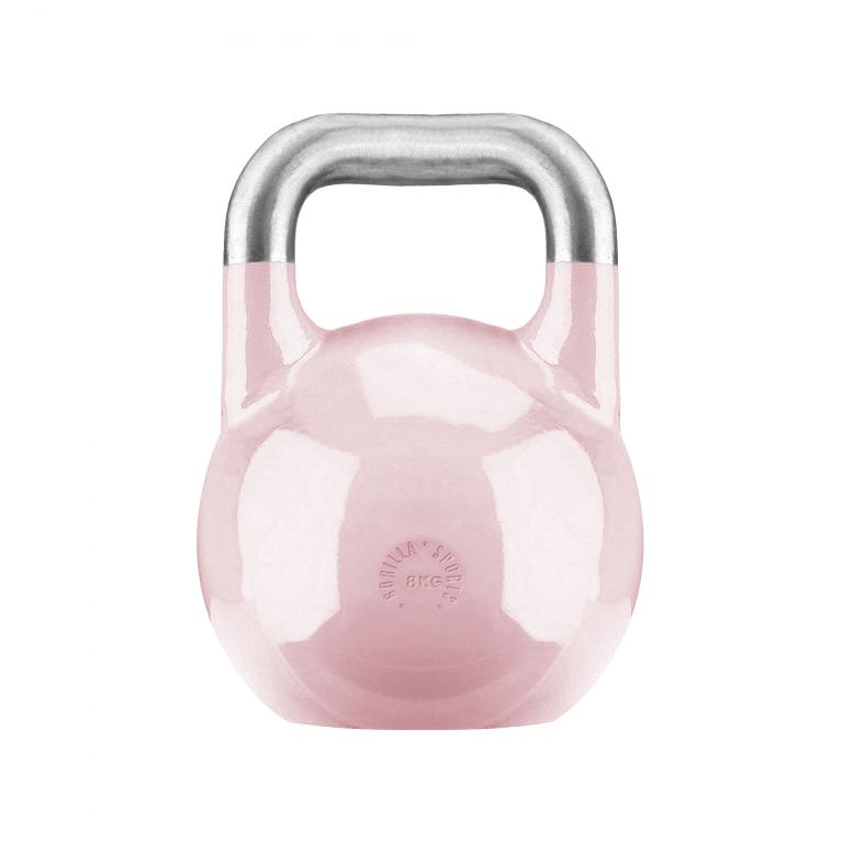 Gorilla Sports Súťažný kettlebell, ružový, 8 kg