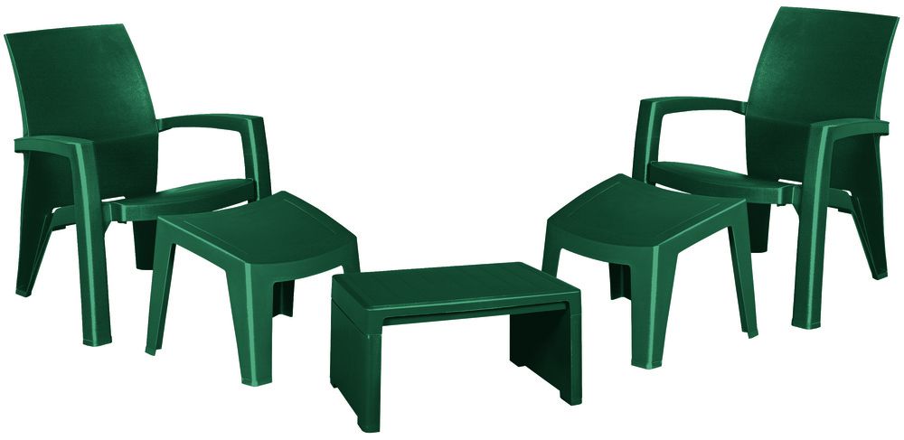 Zahradní plastový set LAGO MAXI - zelený