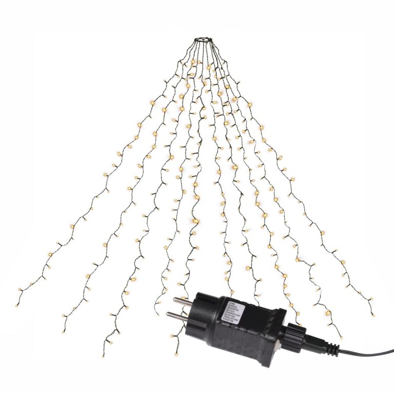 Svetelná reťaz v tvare kužeľa, 280 LED, teplá biela