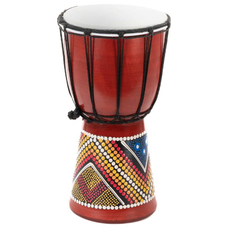 Detský bubon djembe 30 cm, mahagón, ručne maľovaný