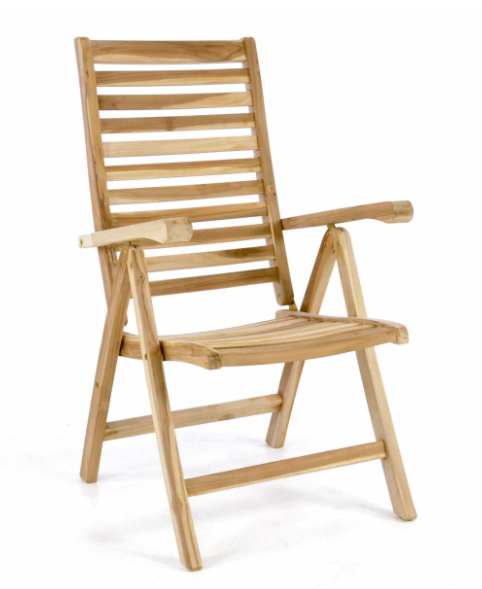 Skladacie záhradné stoličky DIVERO, nastaviteľné, 2 kusy