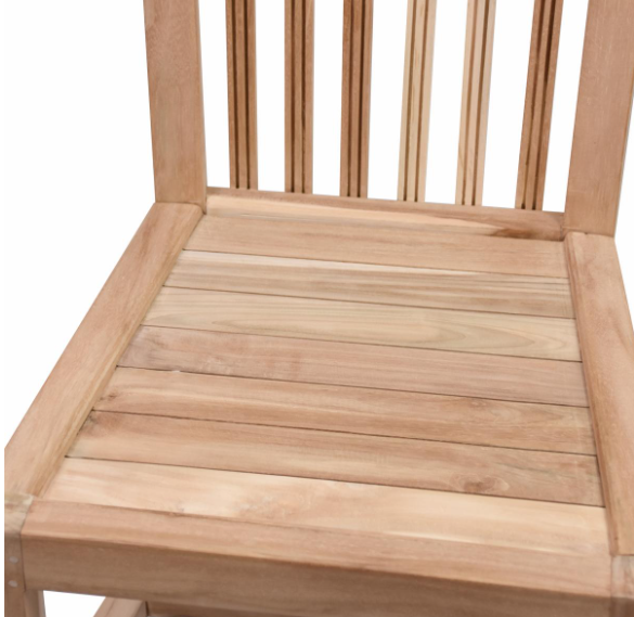 Sada 4 záhradných stoličiek z teakového dreva