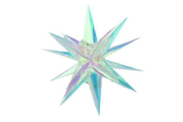 LED vánoční hvězda 40 cm, 40 barevných světel, 3D dekorace