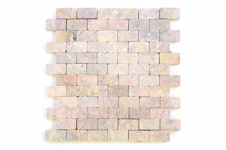 Mramorová mozaika Garth - červená – obklady 1 m2