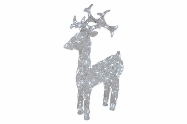 NEXOS Karácsonyi rénszarvas 120 LED 100 cm hideg fehér