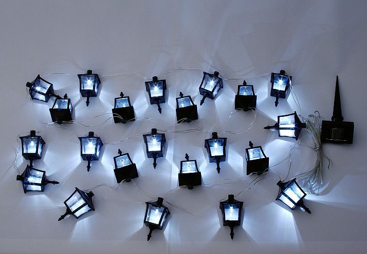 Vonkajšie solárne záhradné LED osvetlenie Garth - lucerničky 24 LED diód