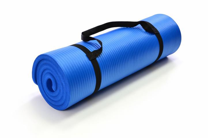 Gymnastická podložka 190 x 60 x 1,5 cm - modrá