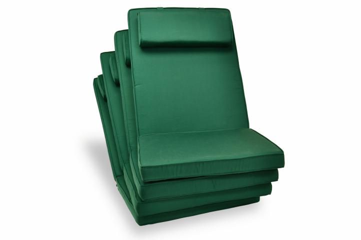 4 x kvalitný poťah na stoličku s vysokým operadlom Garth, zelený