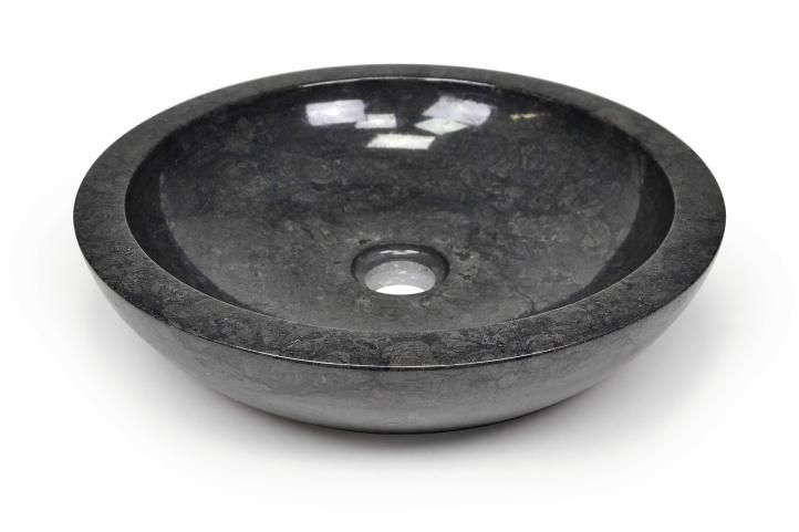 Kamenné umývadlo - čierny leštený mramor DIVERO