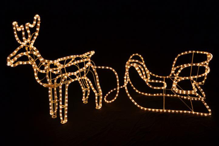 Levně Nexos 29211 Svítící vánoční sob - LED světelná dekorace - 140 cm 336 LED