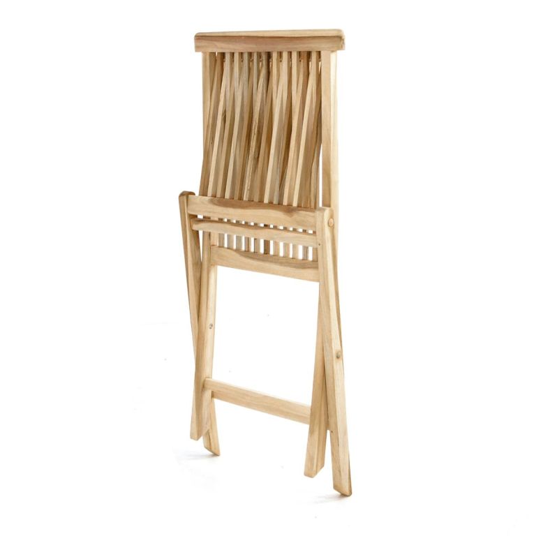 Divero 33137 Skladacia stolička z tíkového dreva 4 kusy