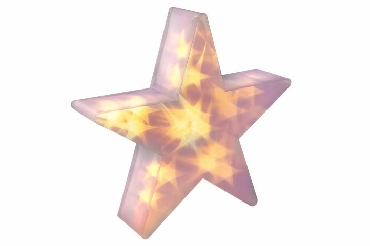 Nexos 33205 Vianočná hviezda s 3D efektom - 35 cm, 20 LED, teplá biela