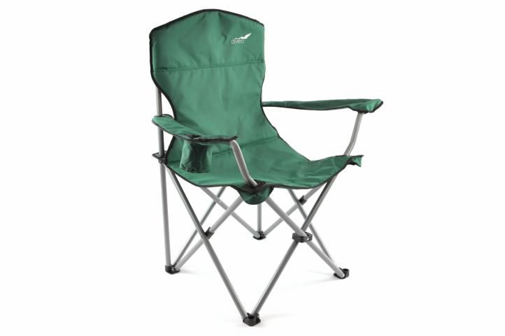 Skladacia kempingová stolička DIVERO XL – zelená