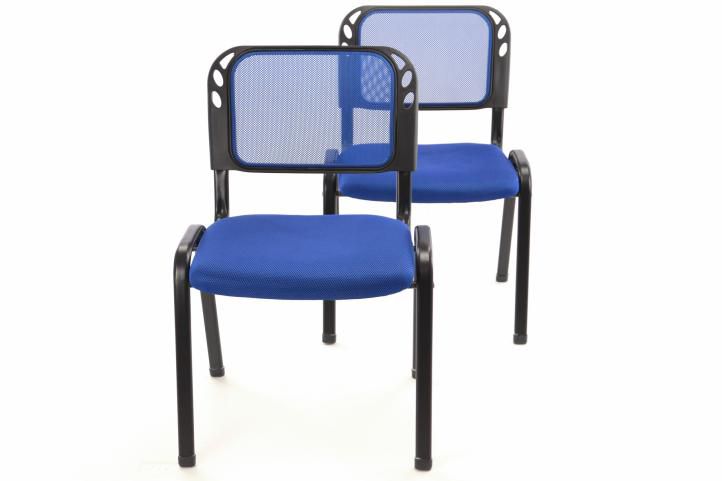 Garthen 38256 Sada stohovateľné kongresové stoličky 2 kusy - modrá