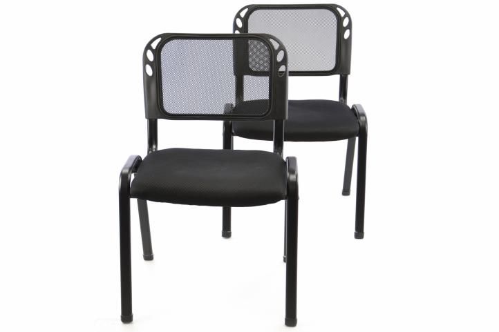 Sada stohovatelné kongresové židle 2 kusy - černá