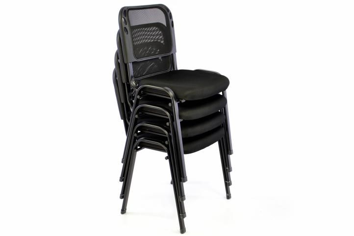 Garthen 38400 Stohovateľná kongresová stolička - čierna