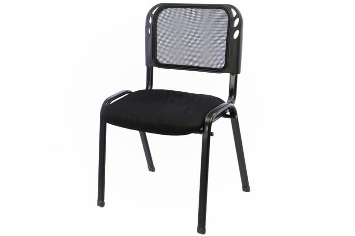 Stohovateľná kongresová stolička - čierna
