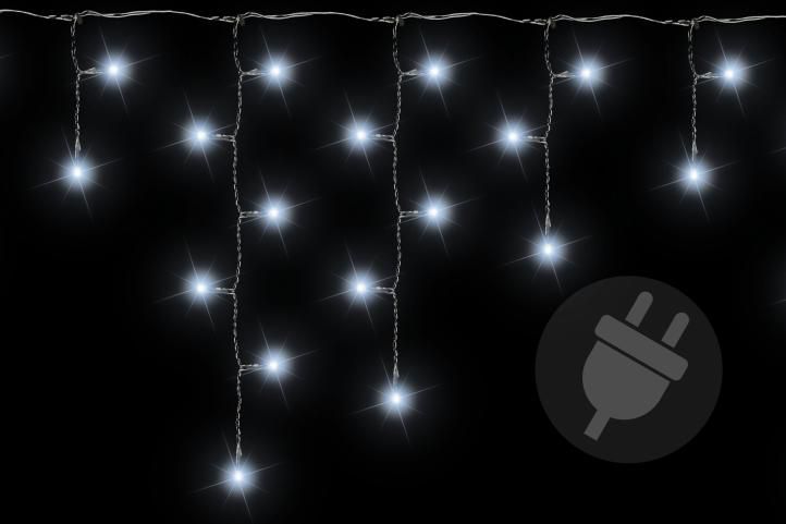 NEXOS Vianočný svetelný dážď 600 LED, studená biela, 11,9 m