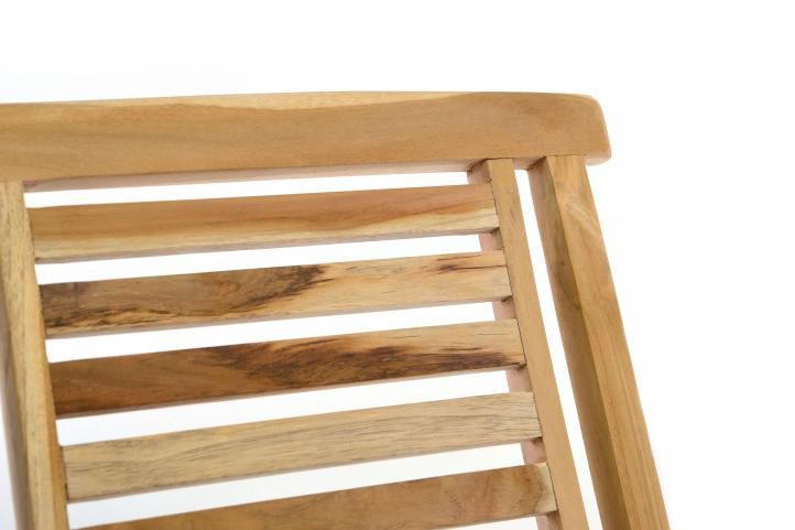 Divero Hantown 41004 Sada 2 ks záhradná stolička skladacia z masívneho tíkového dreva