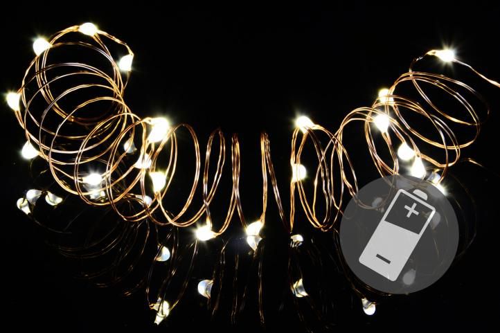 Nexos 42976 Vianočná svetelná reťaz - MINI 20 LED – teplá biela