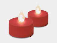Nexos 42985 Dekoratívna sada - 2 čajové sviečky - červená
