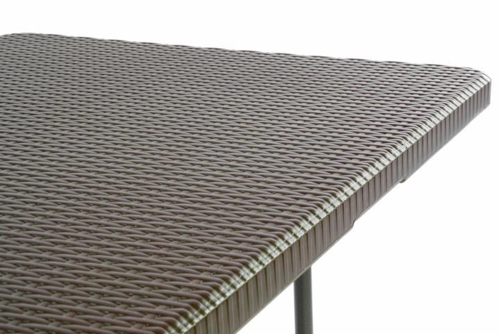 Garthen 43773 Záhradný skladací stôl v ratanovom vzhľade - 180 x 75 cm