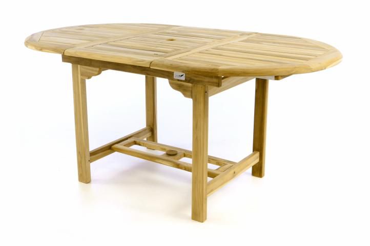 Divero 47195 Záhradný jedálenský stôl z tíkového dreva - 120/170 cm