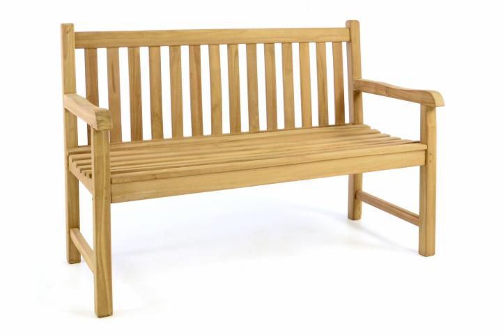 Divero 53824 Zahradní lavice - ošetřené týkové dřevo - 130 cm