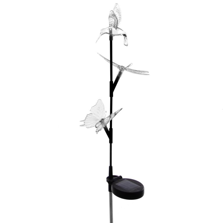 Solární LED osvětlení Garth, motýl, kolibřík, vážka