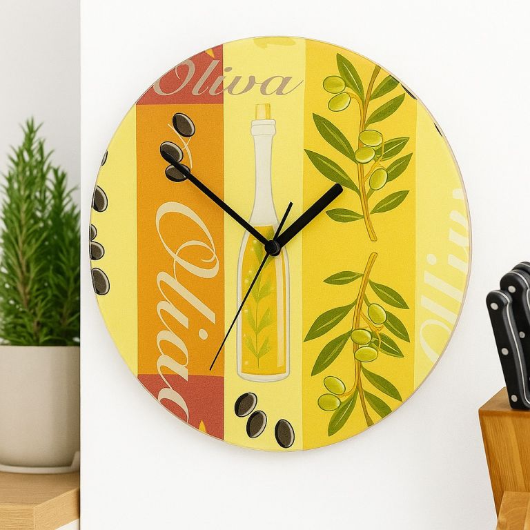 WENKO 57021 Nástenné hodiny 27 cm - oliva