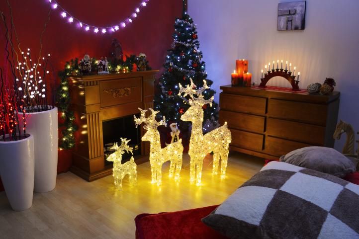 Nexos 5951 Vianočná LED dekorácia - sob - 100 cm, teple biela