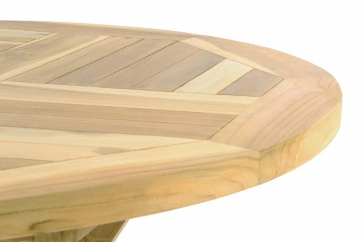Divero 60388 Záhradný stôl sklopný z teakového dreva - Ø 80 cm