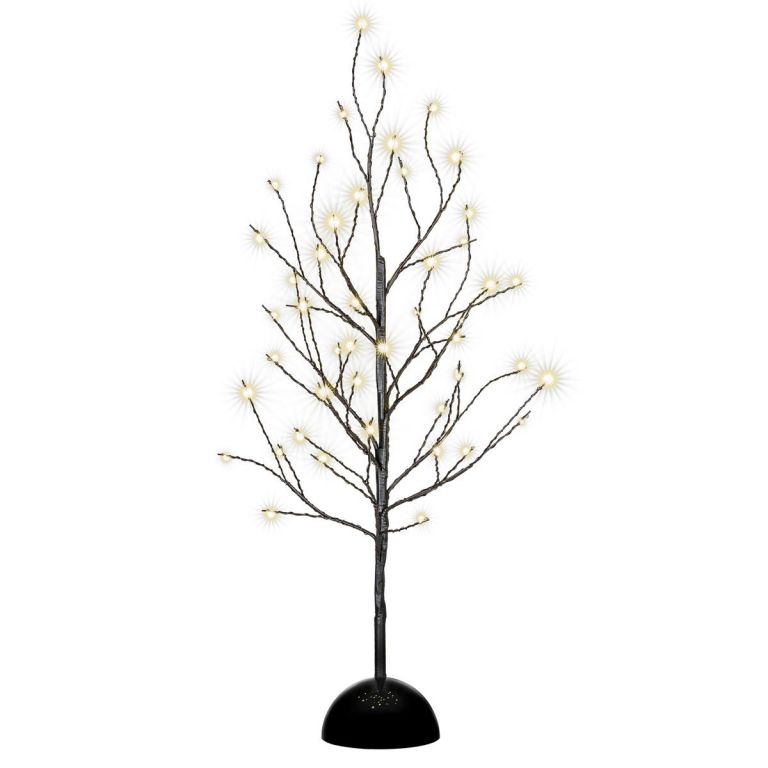 NEXOS Dekoratívny LED svetelný strom 48 LED, 60 cm, čierny