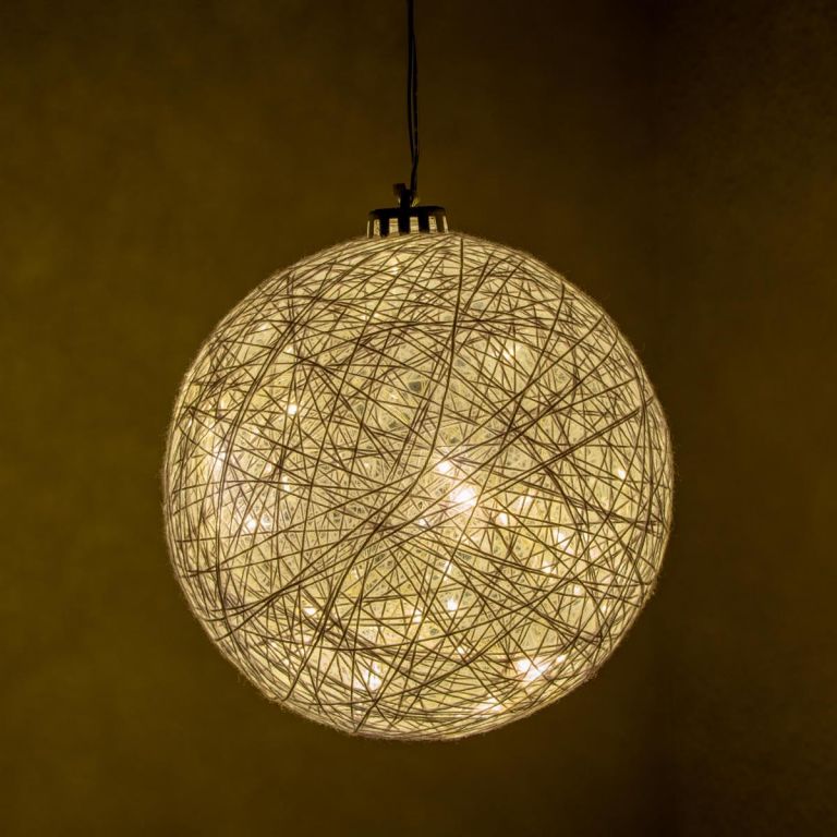 Svítící koule - 40 LED, teple bílá