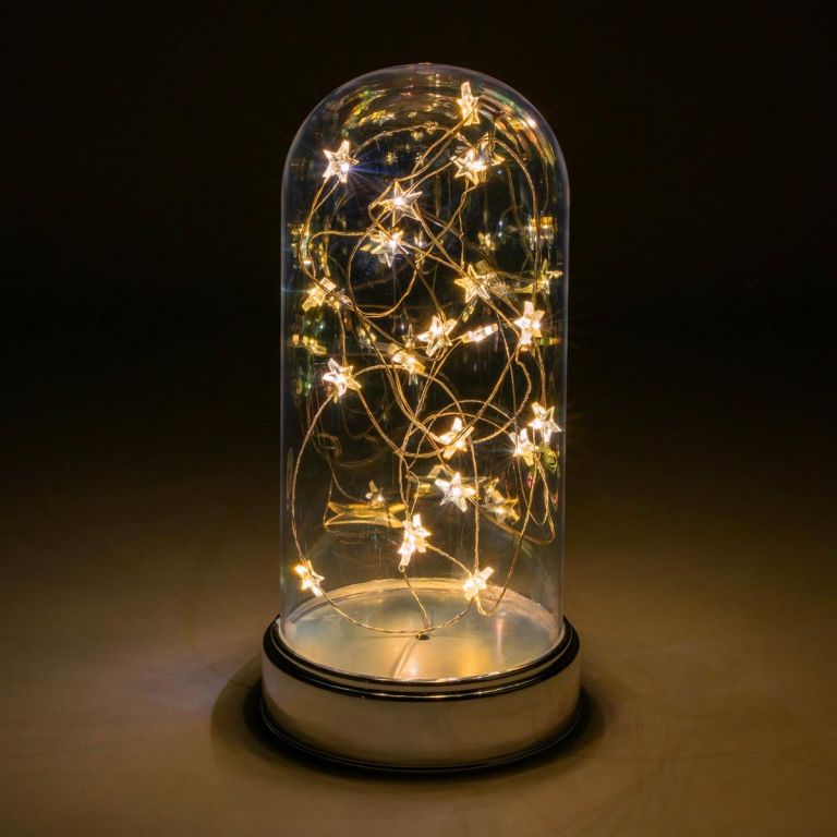 Vánoční svítící dekorace kopule - 20 LED, teple bílá
