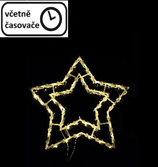 Nexos 65871 Vianočná dekorácia na okno - 35 LED, hviezda