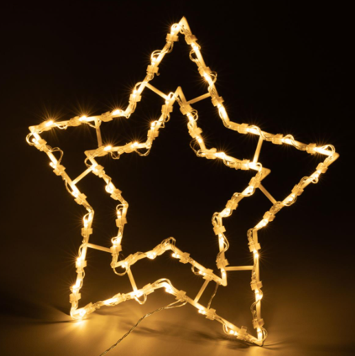 Nexos 65872 Vianočná dekorácia na okno - 50 LED, hviezda