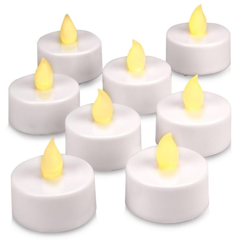 Dekorativní LED sada 8 čajové svíčky, teple bílá
